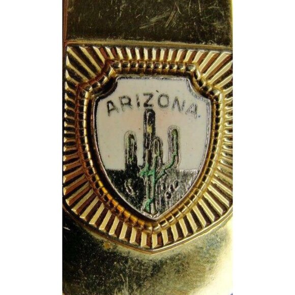 Arizona Vintage Money Clip Gold Tone Detailed Money Holding Cash Credit Card ID - Picture 1 of 5